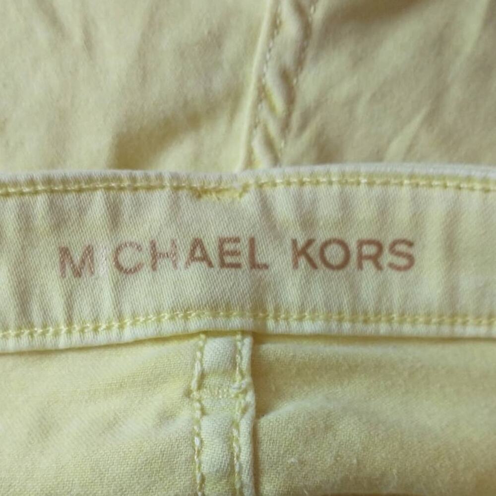 Michael Kors Izzy Cropped Skinny Jeans. Women's Size 8. Yellow. - Picture 6 of 12
